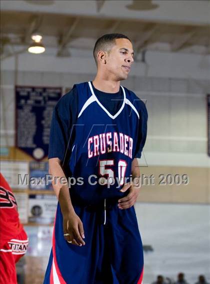 Thumbnail 1 in Modesto Christian vs. Skyline  (Modesto Christian Holiday Hoops) photogallery.