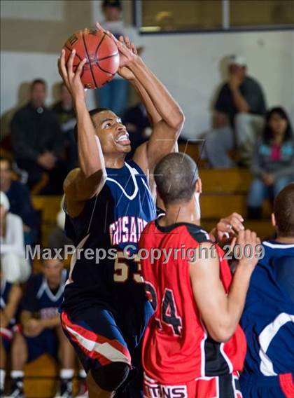 Thumbnail 3 in Modesto Christian vs. Skyline  (Modesto Christian Holiday Hoops) photogallery.