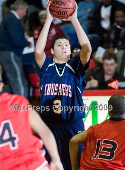 Thumbnail 2 in Modesto Christian vs. Skyline  (Modesto Christian Holiday Hoops) photogallery.