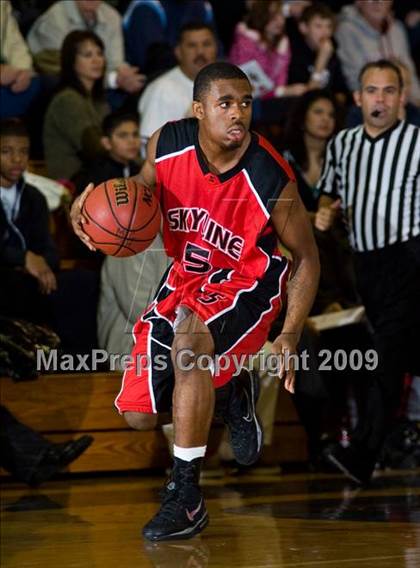 Thumbnail 2 in Modesto Christian vs. Skyline  (Modesto Christian Holiday Hoops) photogallery.