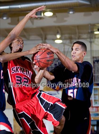 Thumbnail 3 in Modesto Christian vs. Skyline  (Modesto Christian Holiday Hoops) photogallery.