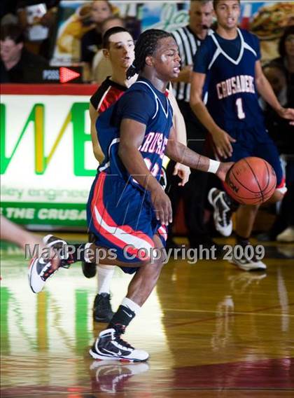 Thumbnail 1 in Modesto Christian vs. Skyline  (Modesto Christian Holiday Hoops) photogallery.