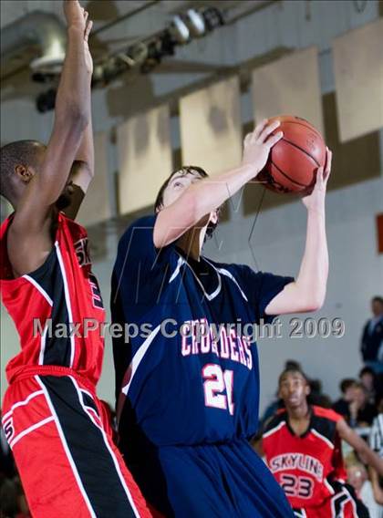 Thumbnail 3 in Modesto Christian vs. Skyline  (Modesto Christian Holiday Hoops) photogallery.
