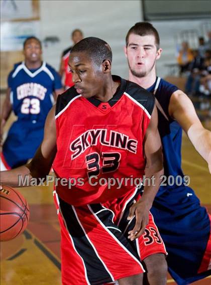 Thumbnail 3 in Modesto Christian vs. Skyline  (Modesto Christian Holiday Hoops) photogallery.