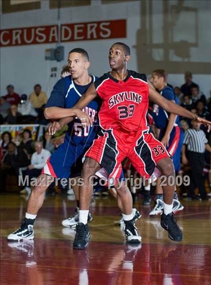 Thumbnail 3 in Modesto Christian vs. Skyline  (Modesto Christian Holiday Hoops) photogallery.