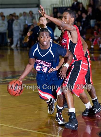 Thumbnail 1 in Modesto Christian vs. Skyline  (Modesto Christian Holiday Hoops) photogallery.