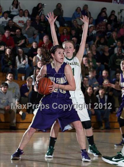 Thumbnail 3 in Bishop Machebeuf vs. Holy Family (CHSAA 3A District Playoff) photogallery.