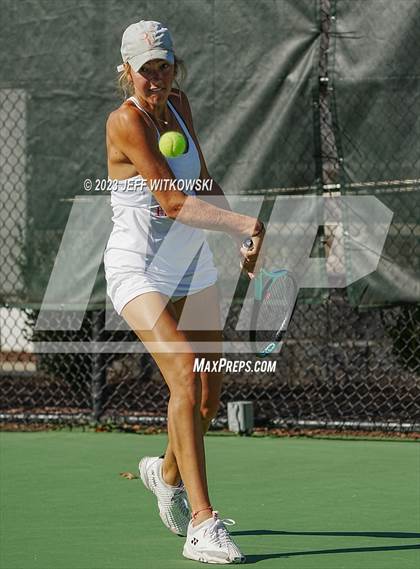 Thumbnail 3 in NCHSAA 2A Dual Team Tennis Championship photogallery.