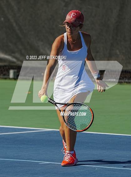 Thumbnail 1 in NCHSAA 2A Dual Team Tennis Championship photogallery.