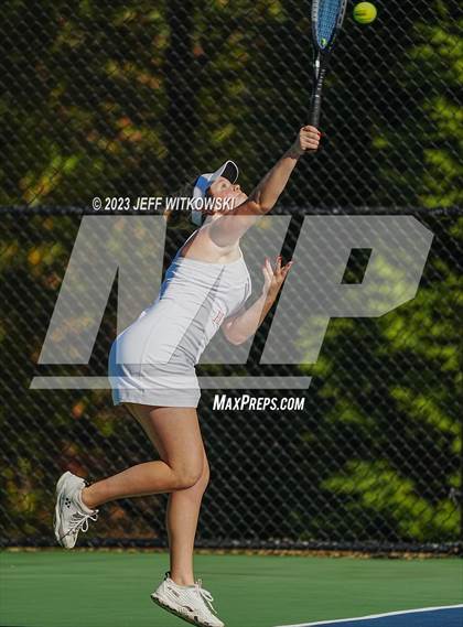 Thumbnail 3 in NCHSAA 2A Dual Team Tennis Championship photogallery.