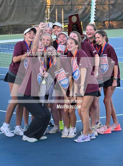 Thumbnail 2 in NCHSAA 2A Dual Team Tennis Championship photogallery.
