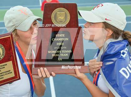 Thumbnail 3 in NCHSAA 2A Dual Team Tennis Championship photogallery.