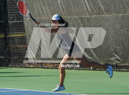 Thumbnail 1 in NCHSAA 2A Dual Team Tennis Championship photogallery.