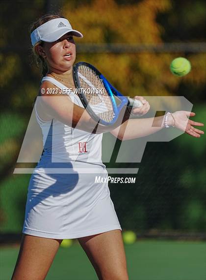 Thumbnail 1 in NCHSAA 2A Dual Team Tennis Championship photogallery.