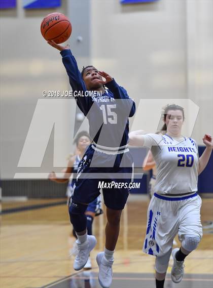 Thumbnail 1 in Smithson Valley vs Alamo Heights (SAISD Basketball Tournament) photogallery.