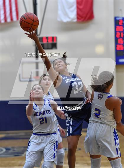 Thumbnail 2 in Smithson Valley vs Alamo Heights (SAISD Basketball Tournament) photogallery.