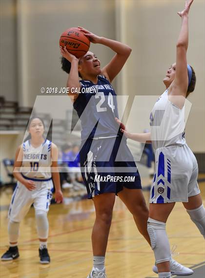 Thumbnail 1 in Smithson Valley vs Alamo Heights (SAISD Basketball Tournament) photogallery.