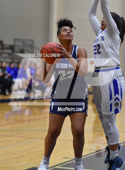 Thumbnail 1 in Smithson Valley vs Alamo Heights (SAISD Basketball Tournament) photogallery.