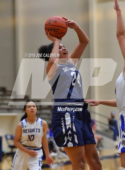 Thumbnail 2 in Smithson Valley vs Alamo Heights (SAISD Basketball Tournament) photogallery.
