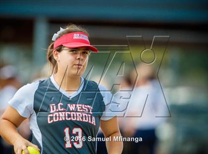 Thumbnail 3 in Elkhorn South vs. Douglas County West/Concordia (Lincoln Public Schools Softball Classic) photogallery.
