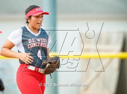Thumbnail 2 in Elkhorn South vs. Douglas County West/Concordia (Lincoln Public Schools Softball Classic) photogallery.