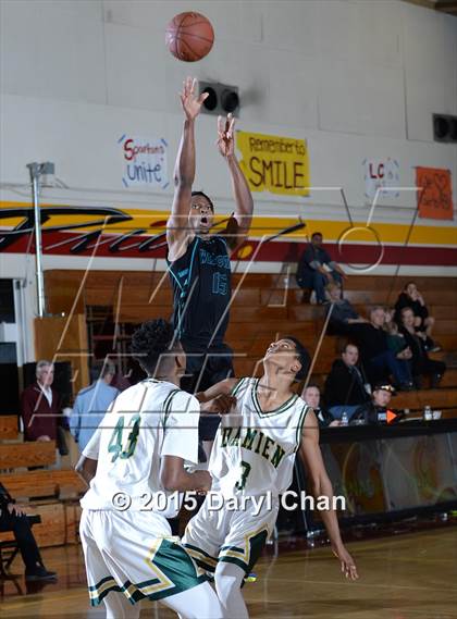 Thumbnail 3 in Damien vs. Renaissance Academy (La Canada Holiday Tournament) photogallery.