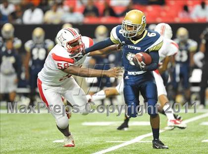 Thumbnail 1 in Sandy Creek vs. Drew (Great American Football Classic) photogallery.