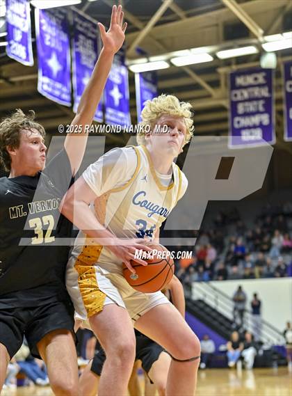 Thumbnail 3 in Mt. Vernon vs. Greenfield-Central (IHSAA 4A Section 9 Championship)  photogallery.