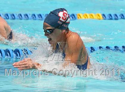 Thumbnail 1 in CIF Central Section Swimming Championships (Finals 100 Breaststroke) photogallery.