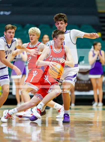 Thumbnail 1 in Springville vs. Lehi (Utah Valley Tip-Off Classic) photogallery.