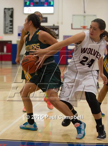 Thumbnail 3 in Desert Mountain vs Peoria (Arcadia Lady Hoops Tournament) photogallery.