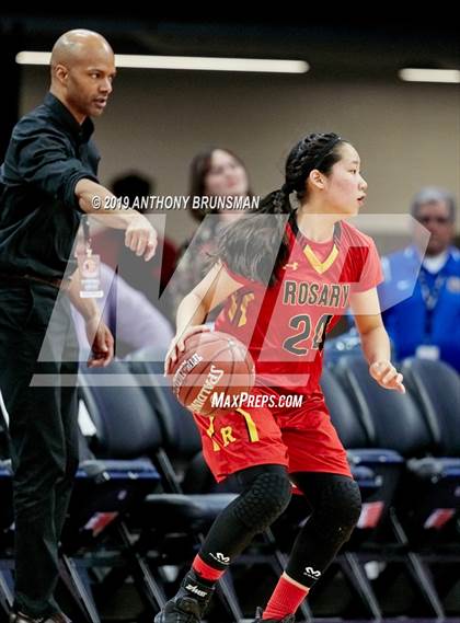 Thumbnail 2 in Rosary Academy vs. Bishop O'Dowd (CIF State D1 Final) photogallery.