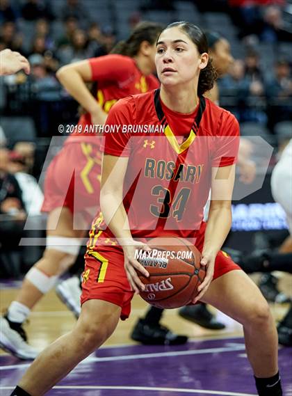 Thumbnail 3 in Rosary Academy vs. Bishop O'Dowd (CIF State D1 Final) photogallery.