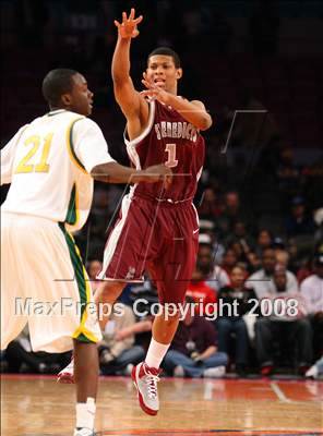Thumbnail 2 in Rice vs. St. Benedict's Prep (Nike Super 6 @ the Garden) photogallery.