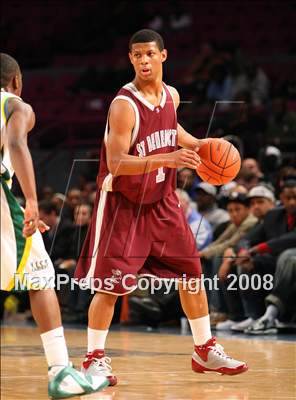 Thumbnail 3 in Rice vs. St. Benedict's Prep (Nike Super 6 @ the Garden) photogallery.
