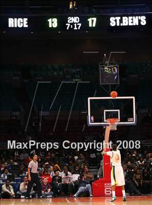 Thumbnail 2 in Rice vs. St. Benedict's Prep (Nike Super 6 @ the Garden) photogallery.