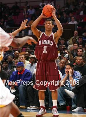 Thumbnail 2 in Rice vs. St. Benedict's Prep (Nike Super 6 @ the Garden) photogallery.