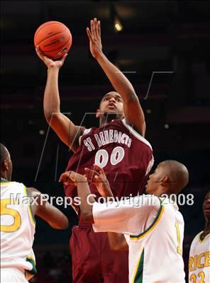 Thumbnail 2 in Rice vs. St. Benedict's Prep (Nike Super 6 @ the Garden) photogallery.