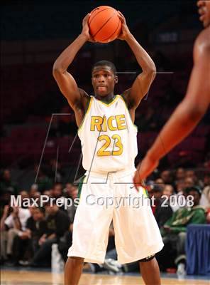 Thumbnail 2 in Rice vs. St. Benedict's Prep (Nike Super 6 @ the Garden) photogallery.