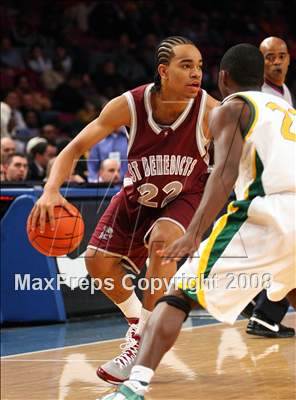 Thumbnail 2 in Rice vs. St. Benedict's Prep (Nike Super 6 @ the Garden) photogallery.