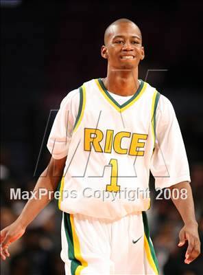 Thumbnail 2 in Rice vs. St. Benedict's Prep (Nike Super 6 @ the Garden) photogallery.