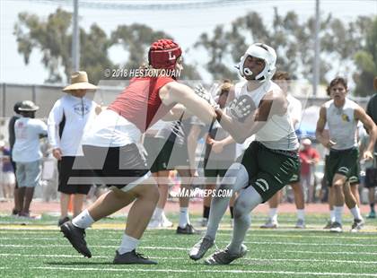 Thumbnail 1 in Orange Lutheran vs. Edison (Battle at the Beach 7-on-7) photogallery.