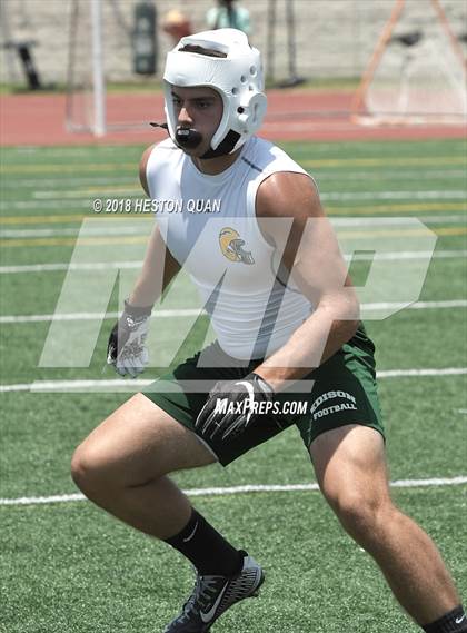 Thumbnail 2 in Orange Lutheran vs. Edison (Battle at the Beach 7-on-7) photogallery.