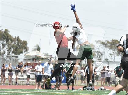 Thumbnail 2 in Orange Lutheran vs. Edison (Battle at the Beach 7-on-7) photogallery.