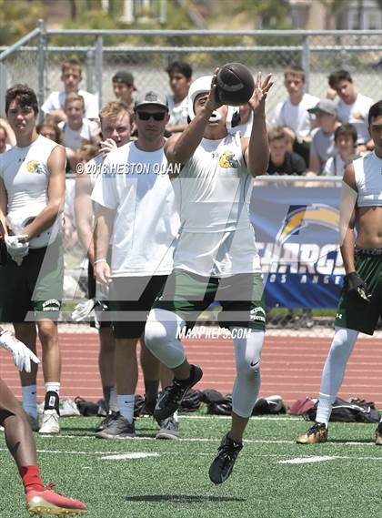 Thumbnail 2 in Orange Lutheran vs. Edison (Battle at the Beach 7-on-7) photogallery.