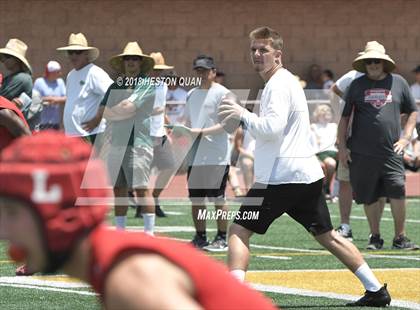 Thumbnail 2 in Orange Lutheran vs. Edison (Battle at the Beach 7-on-7) photogallery.