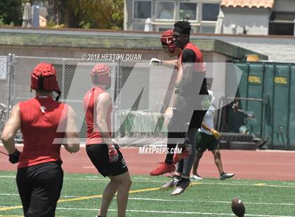 Thumbnail 3 in Orange Lutheran vs. Edison (Battle at the Beach 7-on-7) photogallery.