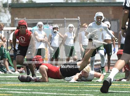 Thumbnail 3 in Orange Lutheran vs. Edison (Battle at the Beach 7-on-7) photogallery.