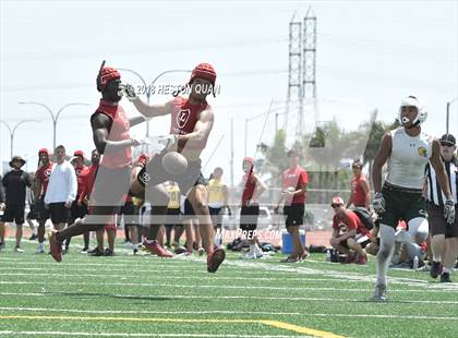 Thumbnail 1 in Orange Lutheran vs. Edison (Battle at the Beach 7-on-7) photogallery.