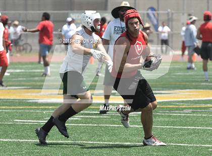 Thumbnail 2 in Orange Lutheran vs. Edison (Battle at the Beach 7-on-7) photogallery.